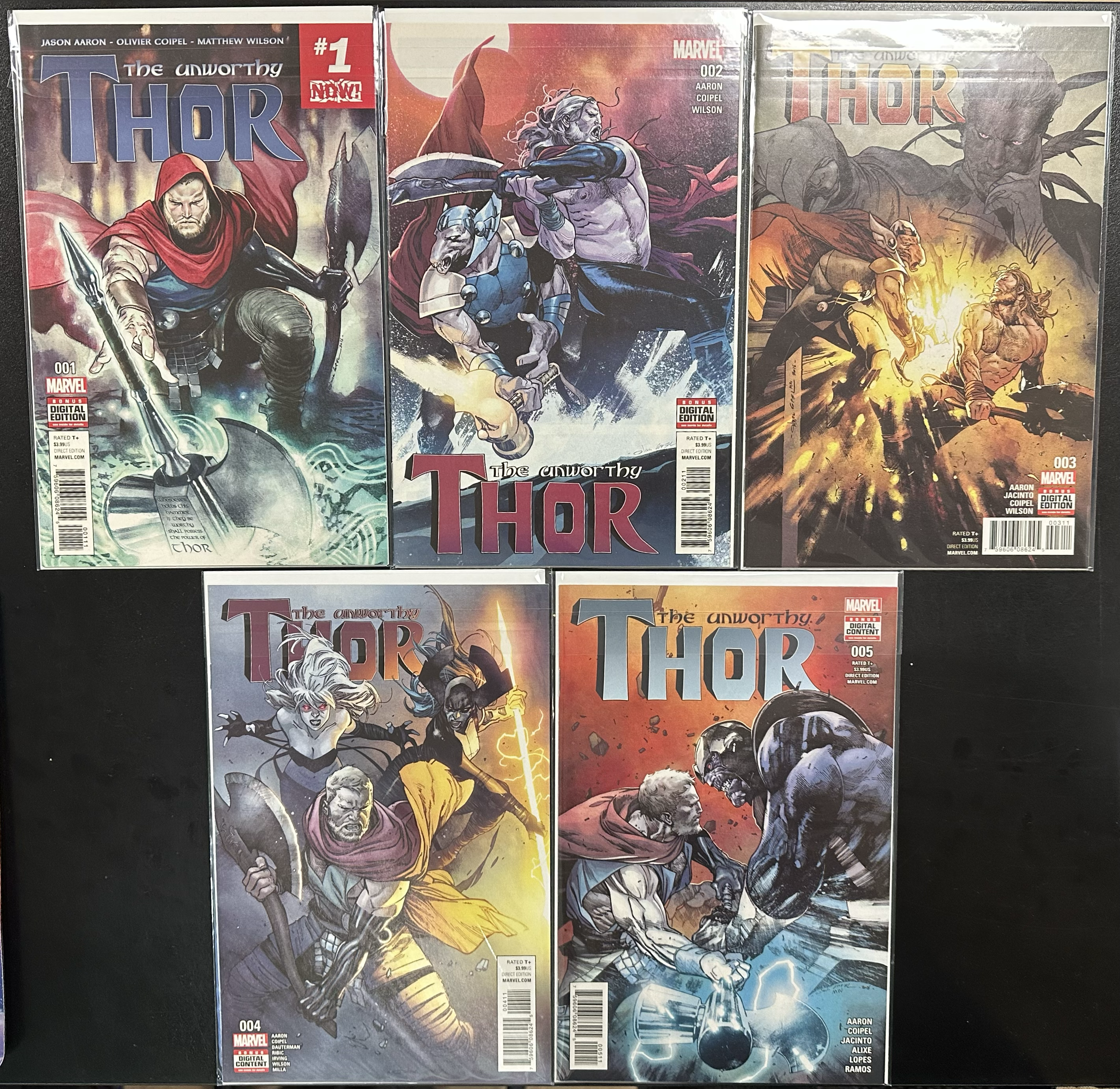 Comic Set - Unworthy Thor (Complete Series)