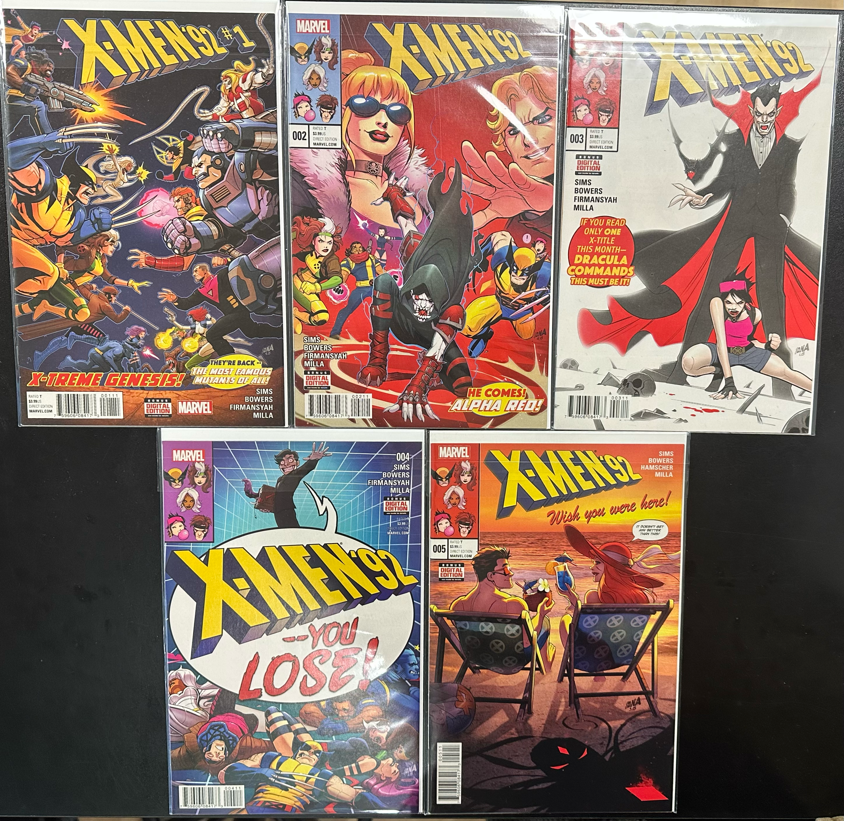 Comic Set - X-Men '92 (2016) #1-5