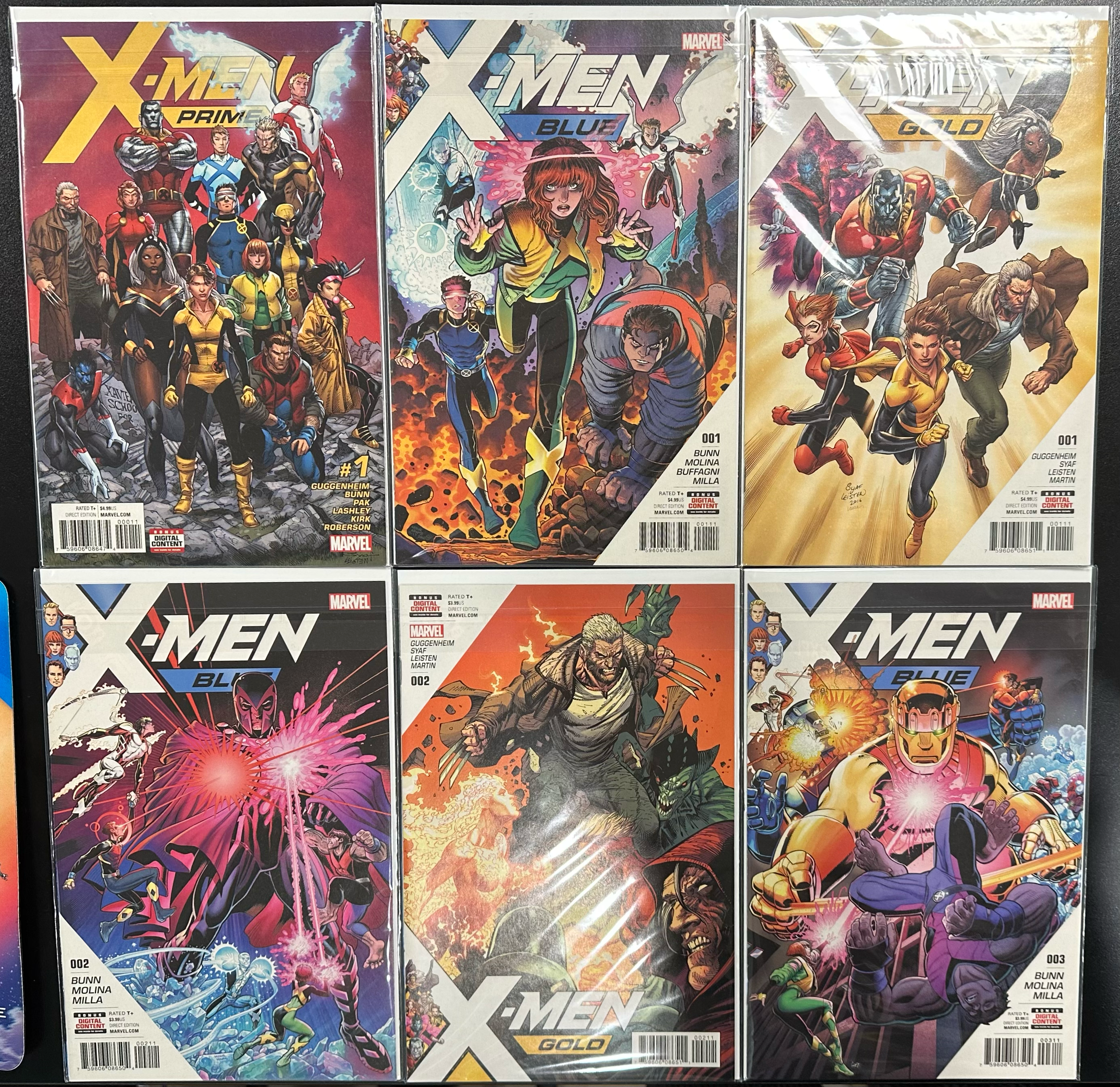 Comic Set - X-Men Blue (2017) #1-12 + X-Men Gold (2017) #1-12 + X-Men Prime (2017)