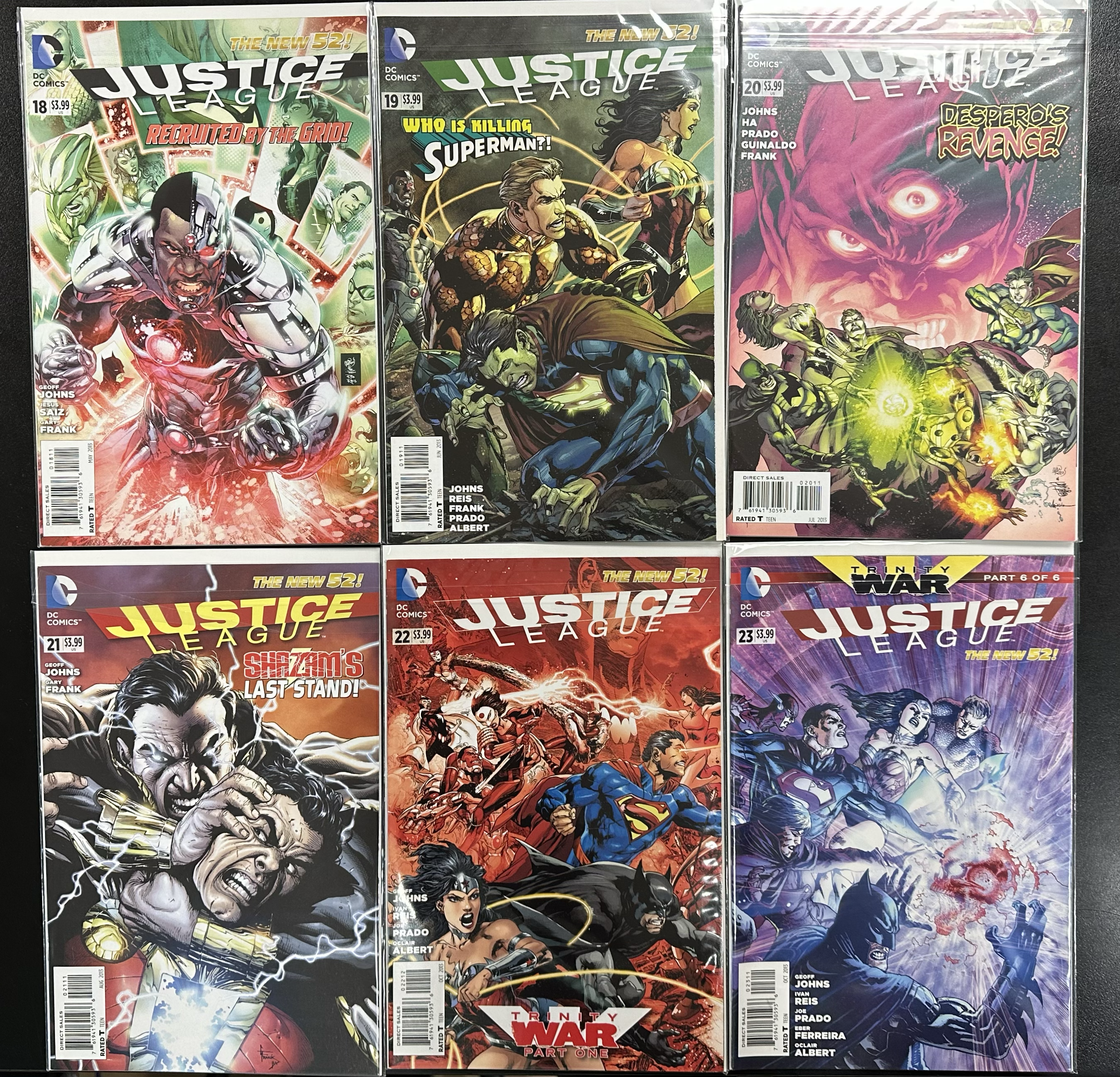 Comic Set - Justice League (2012) #0 + #13-52 + Trinity War Tie-In's + Darkseid War Tie-In's