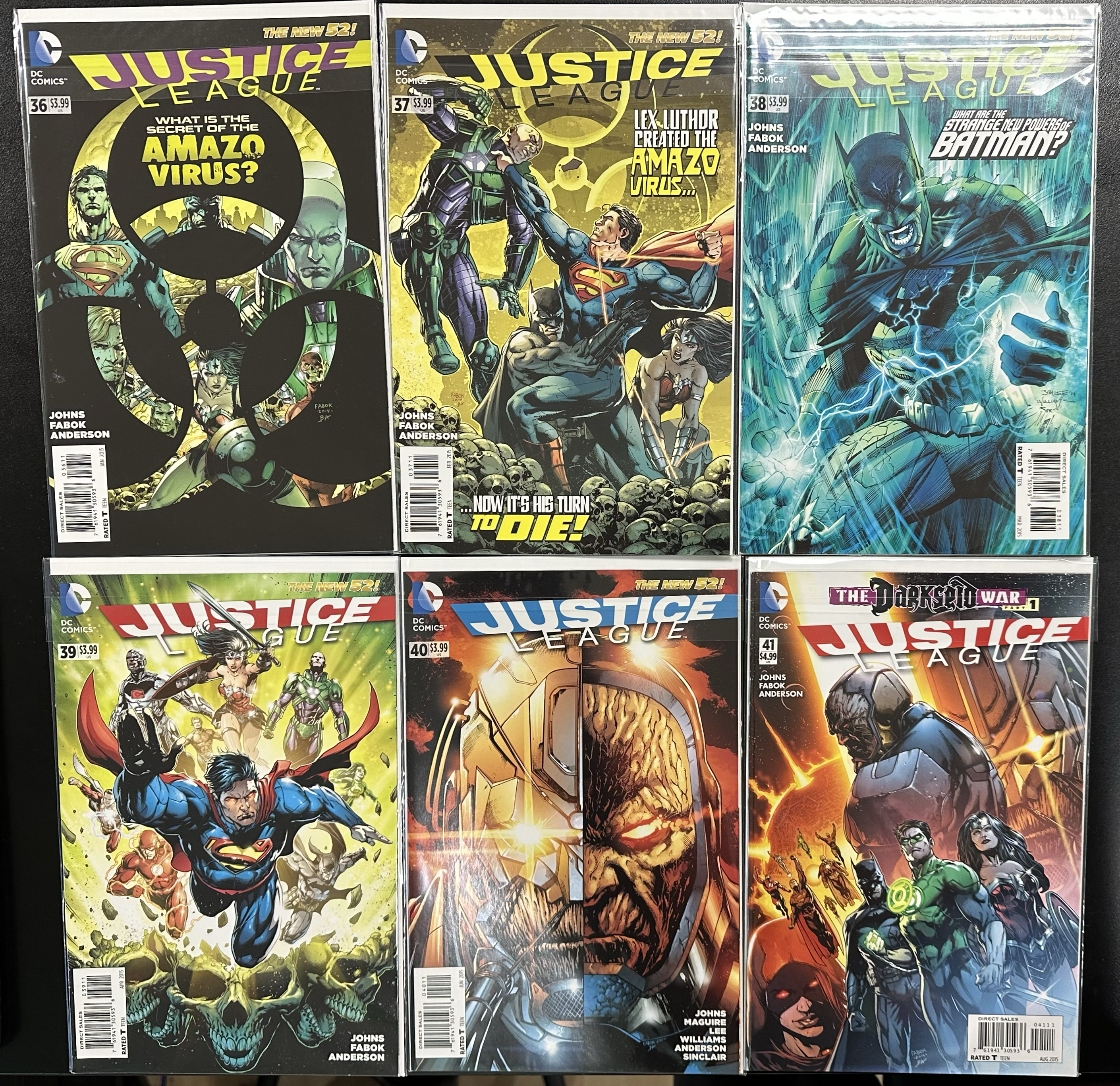 Comic Set - Justice League (2012) #0 + #13-52 + Trinity War Tie-In's + Darkseid War Tie-In's