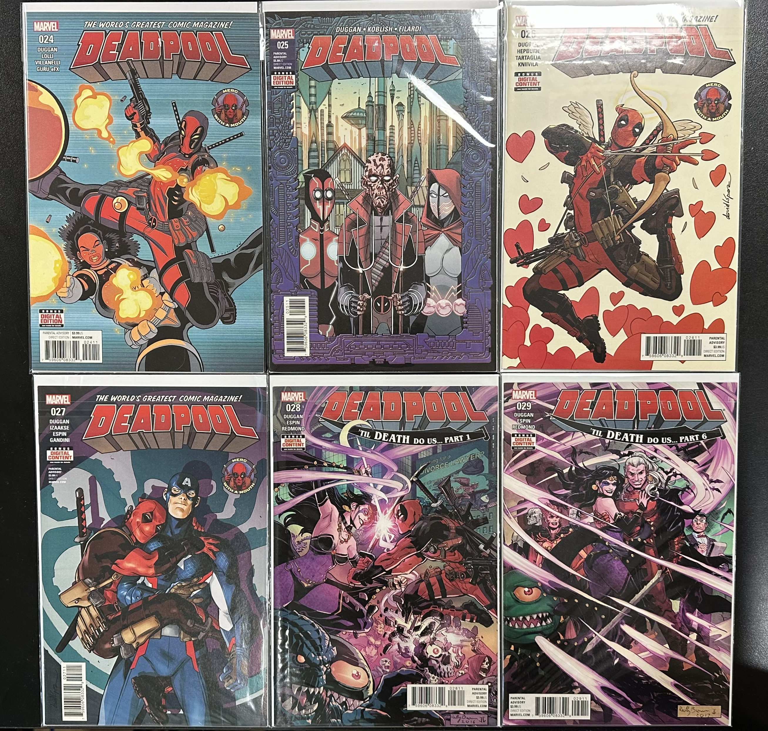 Comic Set - Deadpool (2015) (Complete Series) + Til Death Do Us Crossover Issues