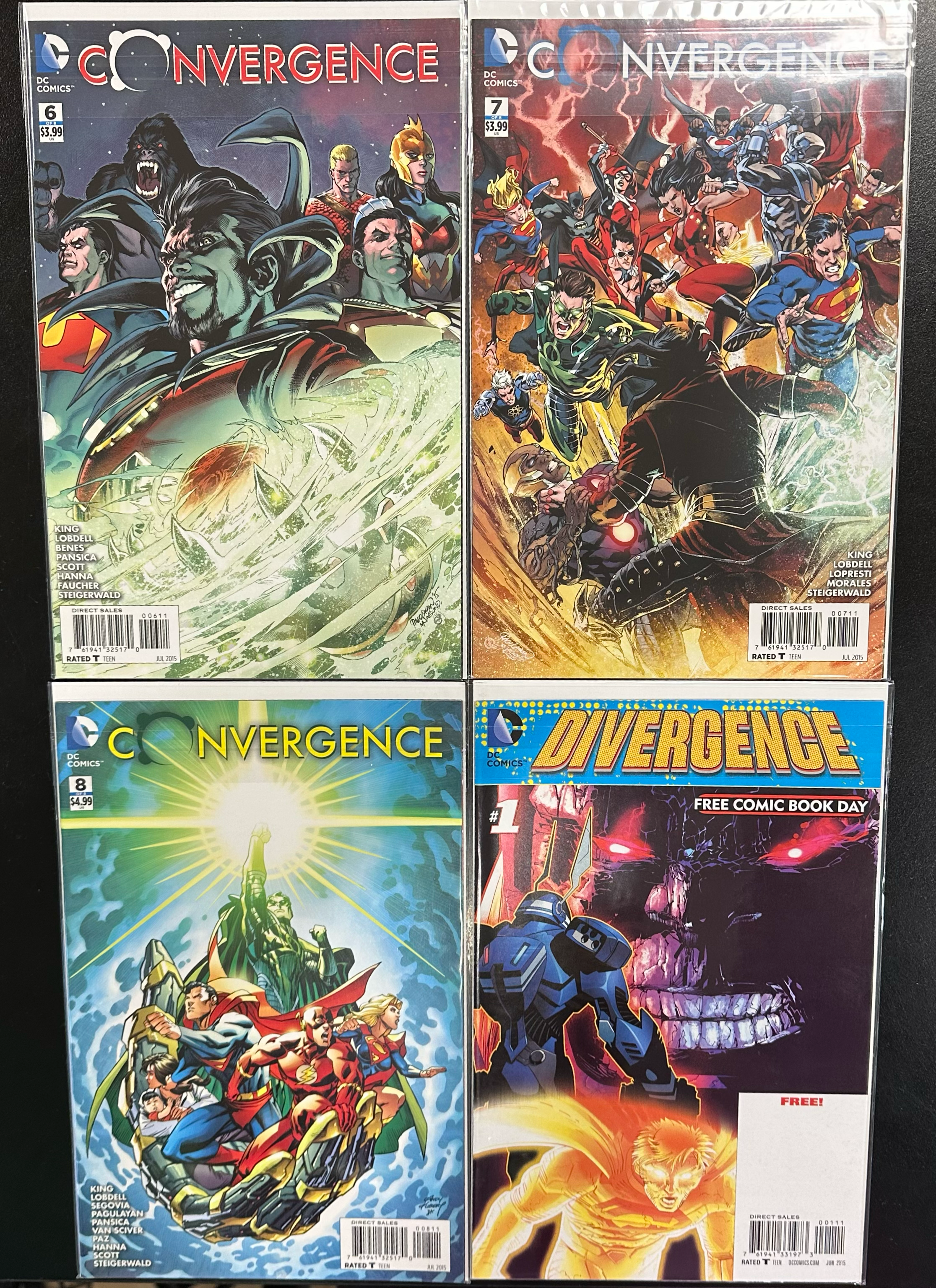 Comic Set - Convergence (Complete Series) + Divergence Free Comic Book Day Special