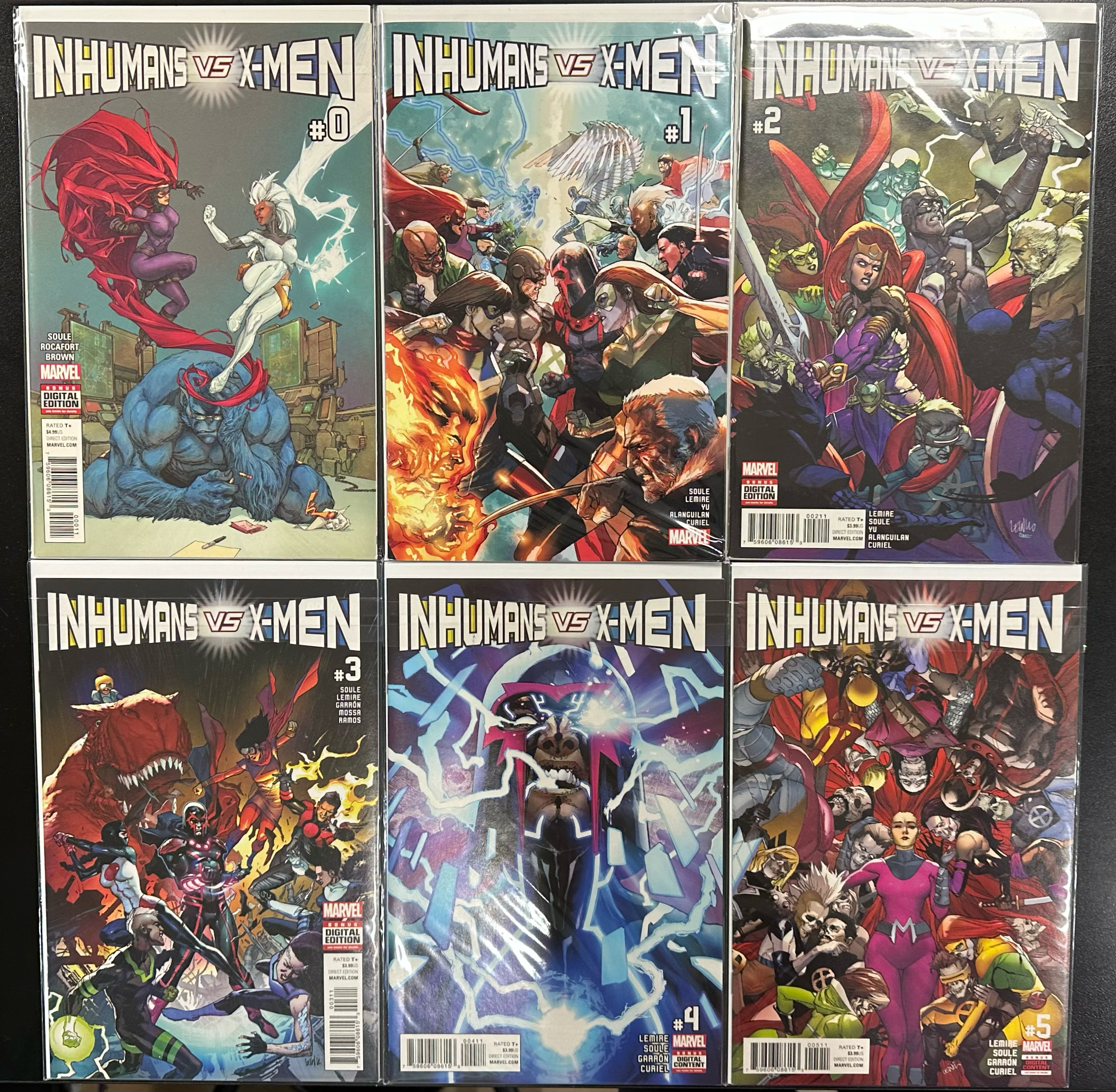 Comic Set - Inhumans Vs X-Men (Complete Series) + Inhumans Prime #1 + Deadpool & The Mercs For Money Tie-In's
