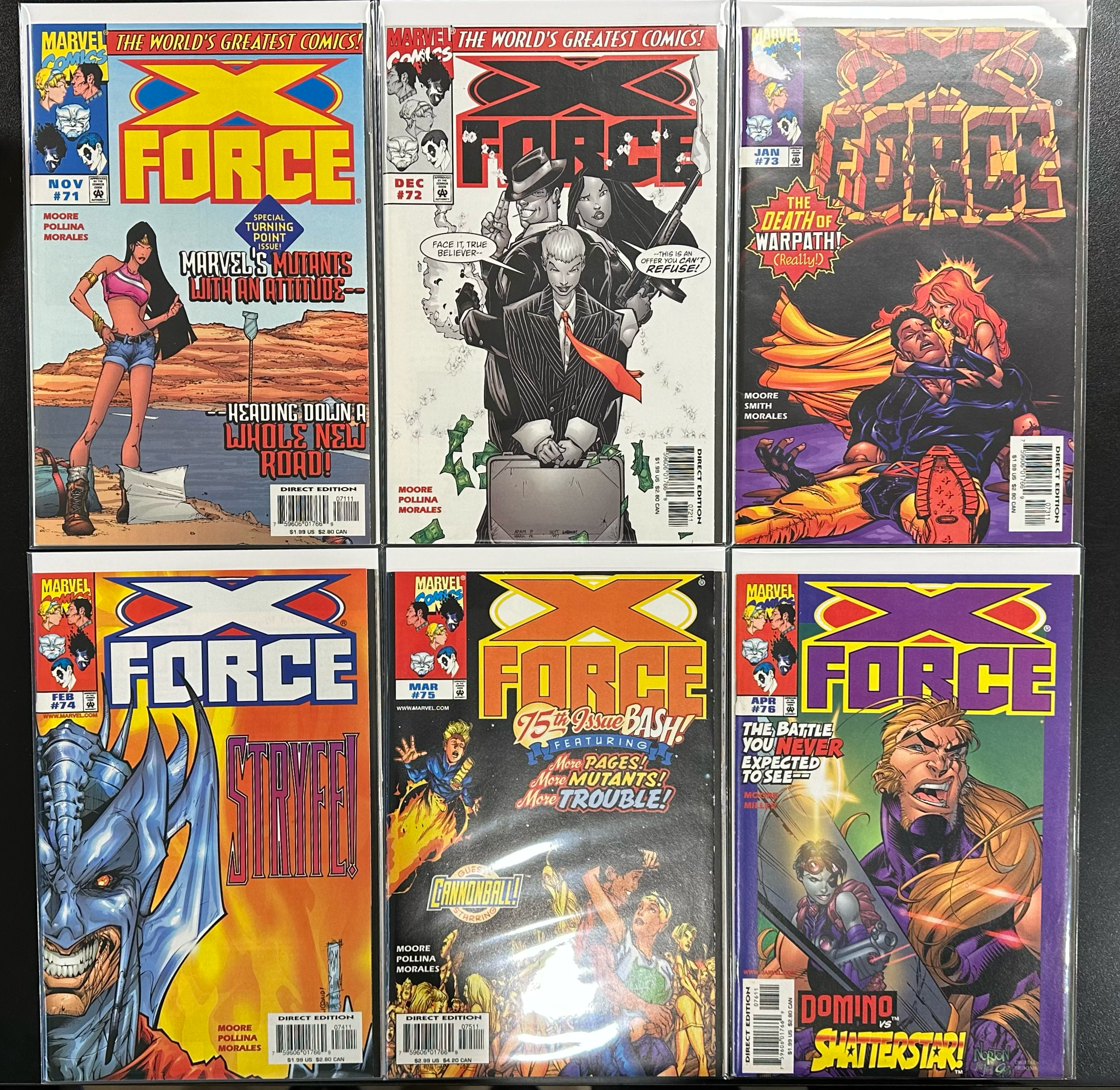 Comic Set - X-Force (1991) #1-79 + #-1 + New Mutants (1982) #100 + X-Force and Cable Annuals