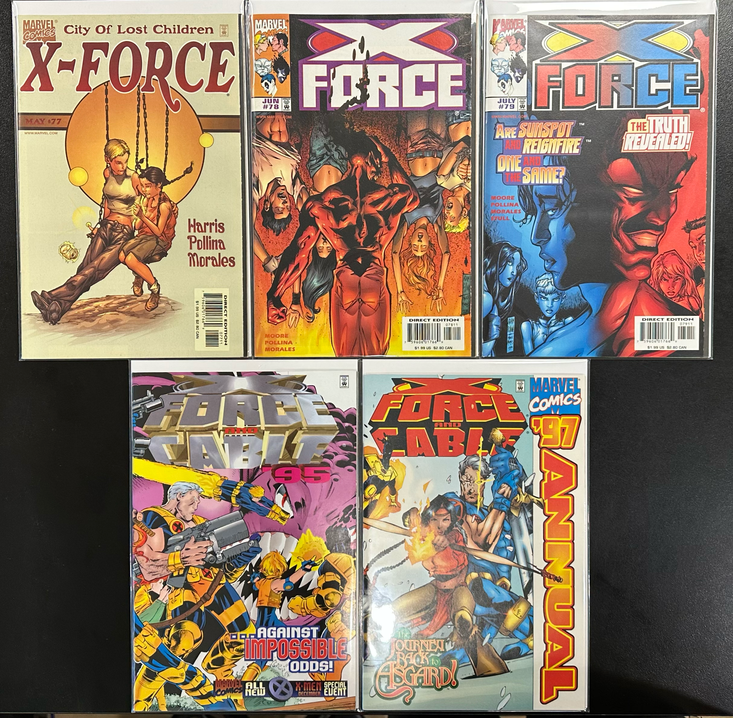 Comic Set - X-Force (1991) #1-79 + #-1 + New Mutants (1982) #100 + X-Force and Cable Annuals