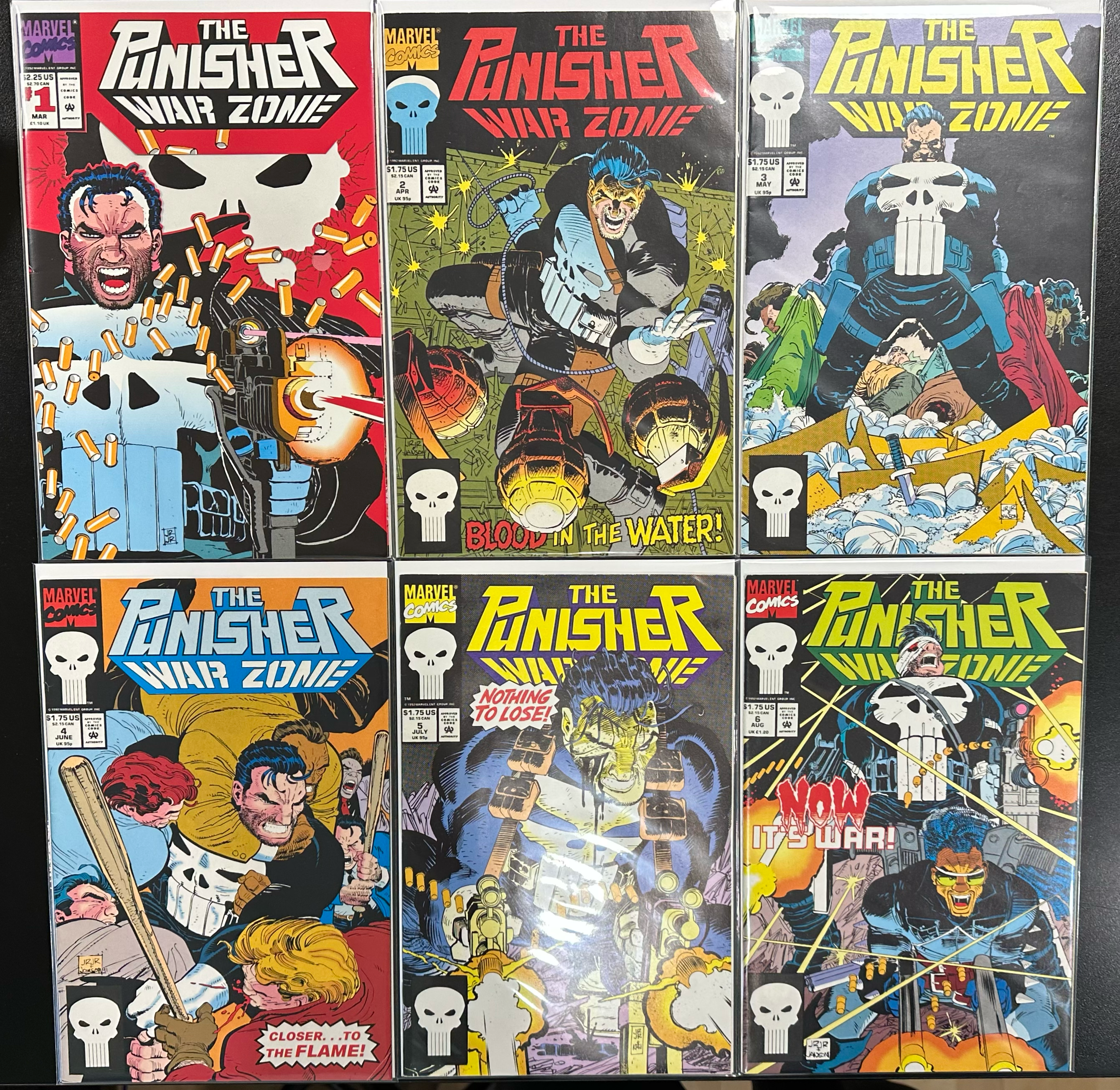 Comic Set - Punisher War Zone (1992) #1-14