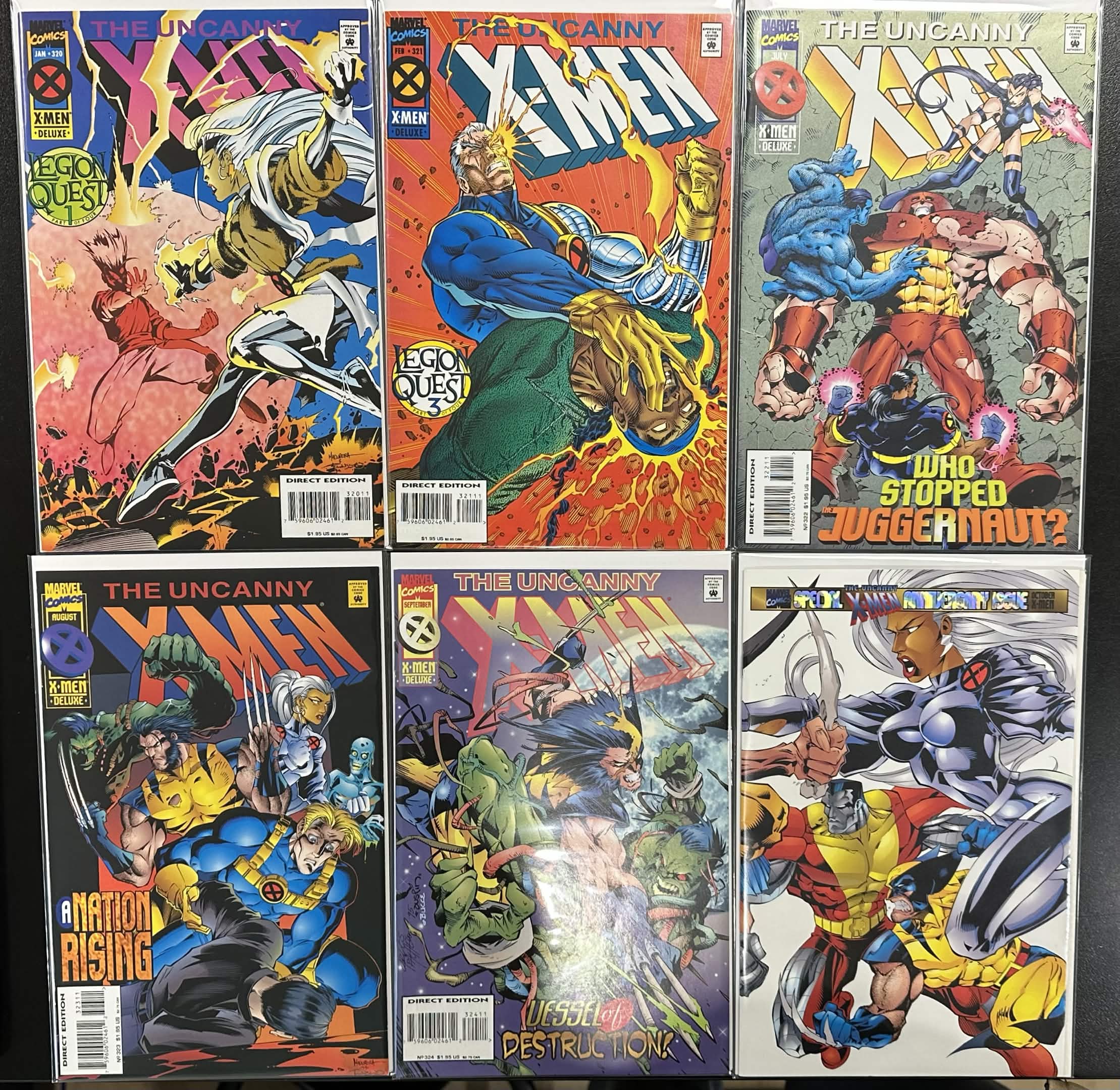 Comic Set - Uncanny X-Men #254, #282, #284, #294-351 (#310 Signed by Romita Jr.) + #-1 + '95 & '96 Annuals