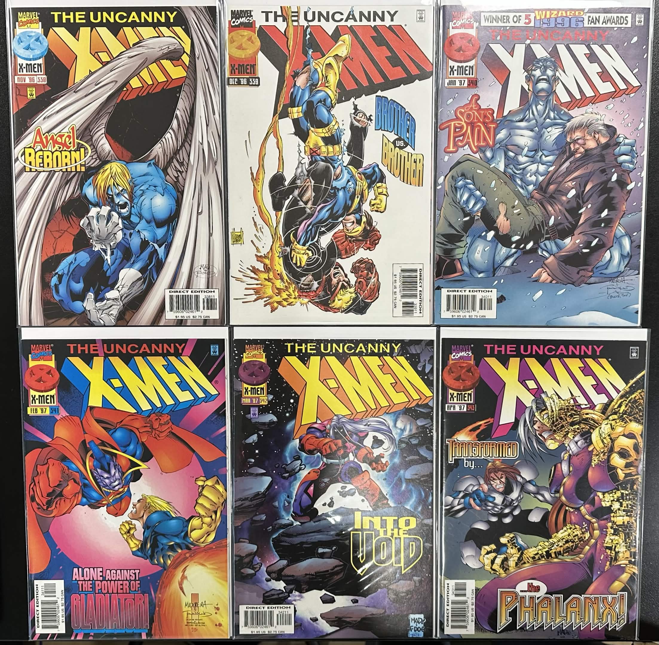 Comic Set - Uncanny X-Men #254, #282, #284, #294-351 (#310 Signed by Romita Jr.) + #-1 + '95 & '96 Annuals