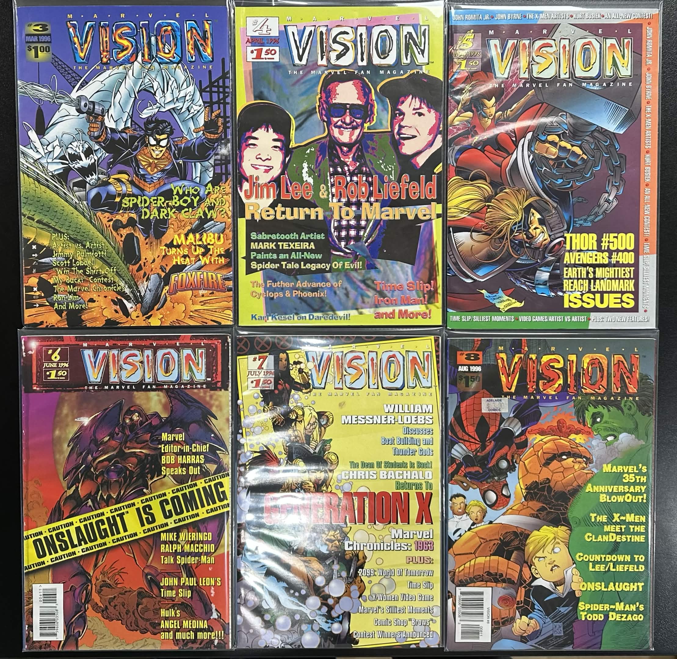 Comic Set - Marvel Vision Magazine (1996) #3 - 19